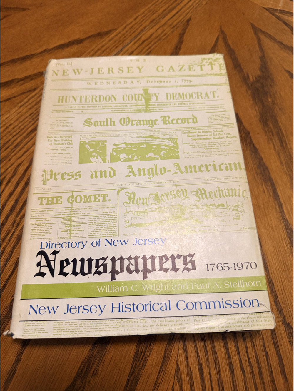 Directory of New Jersey Newspapers 1765-1970 William Wright Paul Stellhorn HC DJ